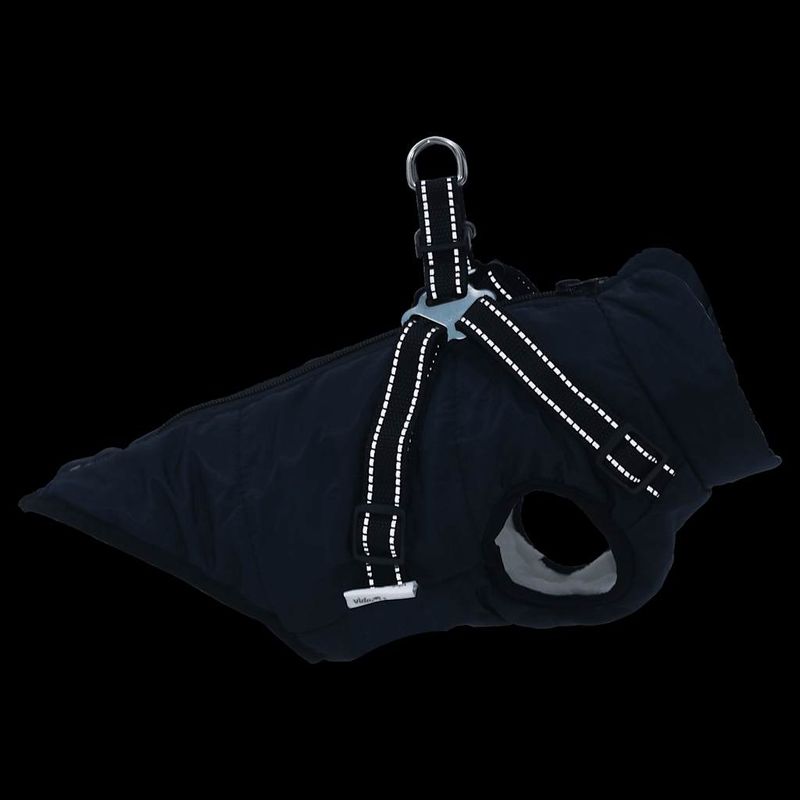 Petshop - Articole imbracaminte - Haine animale - Haina caini cu ham impermeabila reflectorizanta, bleumarin, XL - Infinity.ro