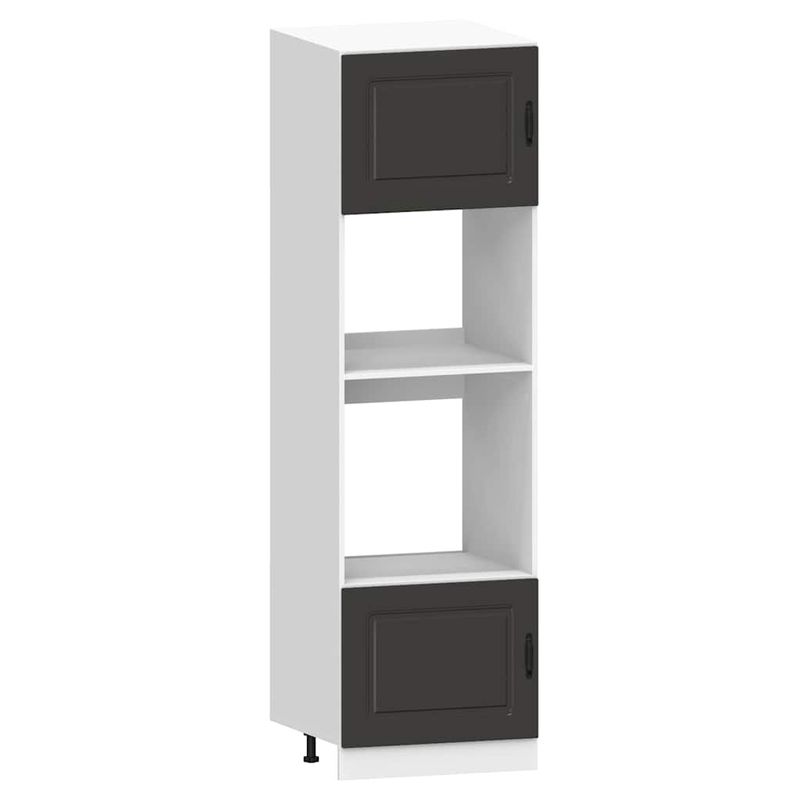 Casa si Gradina - Mobilier - Comode si corpuri - Corpuri bucatarie - Set dulap de bucatarie 7 piese „Kalmar” lemn negru prelucrat - Infinity.ro