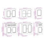 Casa si Gradina - Mobilier - Comode si corpuri - Corpuri bucatarie - Set dulap de bucatarie 7 piese „Kalmar” lemn negru prelucrat - Infinity.ro