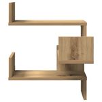Casa si Gradina - Mobilier - Biblioteci si rafturi - Rafturi - Raft perete colt stejar artizanal 40x40x49,5 cm, lemn prelucrat - Infinity.ro
