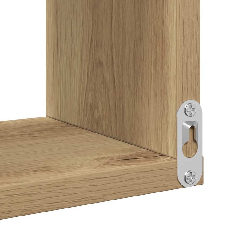 Casa si Gradina - Mobilier - Biblioteci si rafturi - Rafturi - Raft perete colt stejar artizanal 40x40x49,5 cm, lemn prelucrat - Infinity.ro