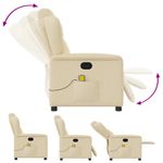 Ingrijire personala si Cosmetice - Sanatate si wellness - Articole wellness - Fotolii de masaj - Fotoliu rabatabil de masaj, crem, material textil - Infinity.ro