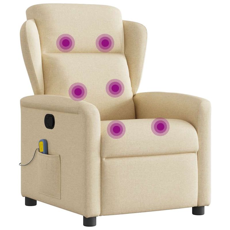 Ingrijire personala si Cosmetice - Sanatate si wellness - Articole wellness - Fotolii de masaj - Fotoliu rabatabil de masaj, crem, material textil - Infinity.ro