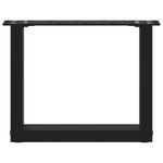 Casa si Gradina - Mobilier - Feronerie si accesorii mobila - Picioare masuta de cafea in forma de U 2 buc Negru Otel - Infinity.ro