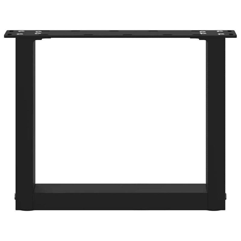 Casa si Gradina - Mobilier - Feronerie si accesorii mobila - Picioare masuta de cafea in forma de U 2 buc Negru Otel - Infinity.ro