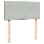 Casa si Gradina - Mobilier - Paturi si accesorii - Paturi - Cadru de pat otoman cu saltea Gri deschis 100x200cm catifea - Infinity.ro