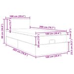 Casa si Gradina - Mobilier - Paturi si accesorii - Paturi - Cadru de pat otoman cu saltea Gri deschis 100x200cm catifea - Infinity.ro