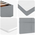Casa si Gradina - Mobilier - Paturi si accesorii - Paturi - Pat otoman cu saltea tesatura gri deschis 90x200 cm, model cu blocuri pătrate - Infinity.ro