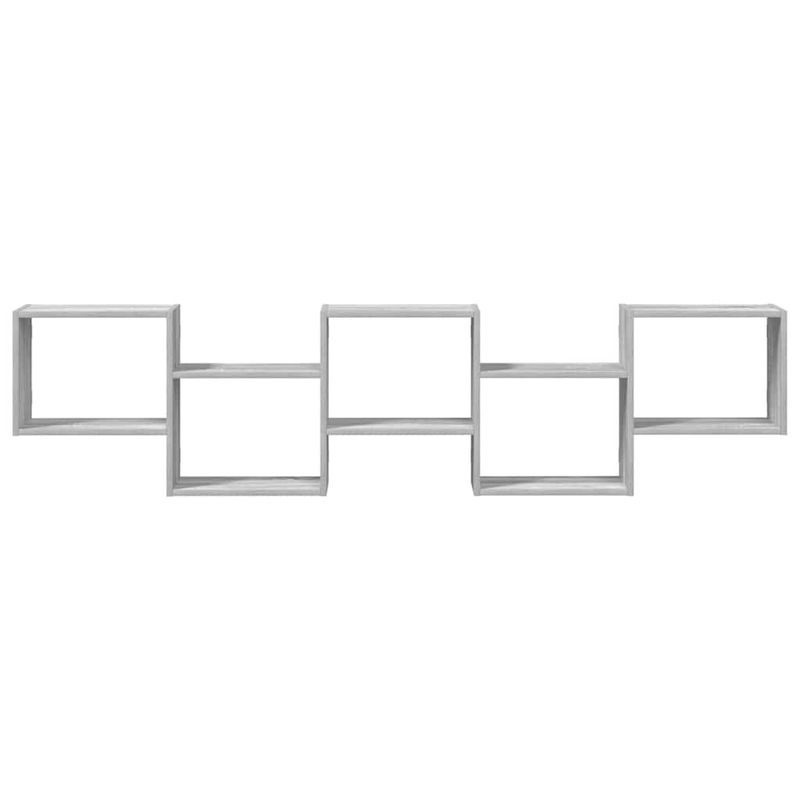 Casa si Gradina - Mobilier - Biblioteci si rafturi - Rafturi - Raft cubic perete cu 5 compartimente sonoma gri lemn prelucrat - Infinity.ro