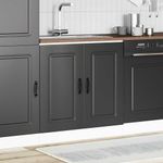 Casa si Gradina - Mobilier - Comode si corpuri - Corpuri bucatarie - Dulap de baza pentru chiuveta „Kalmar” Negru lemn de prelucrare, mărime 80x46x81.5 cm - Infinity.ro