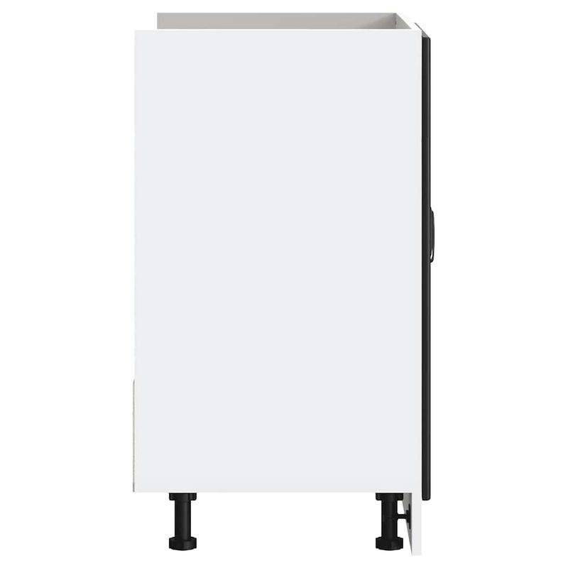 Casa si Gradina - Mobilier - Comode si corpuri - Corpuri bucatarie - Dulap de baza pentru chiuveta „Kalmar” Negru lemn de prelucrare, mărime 80x46x81.5 cm - Infinity.ro