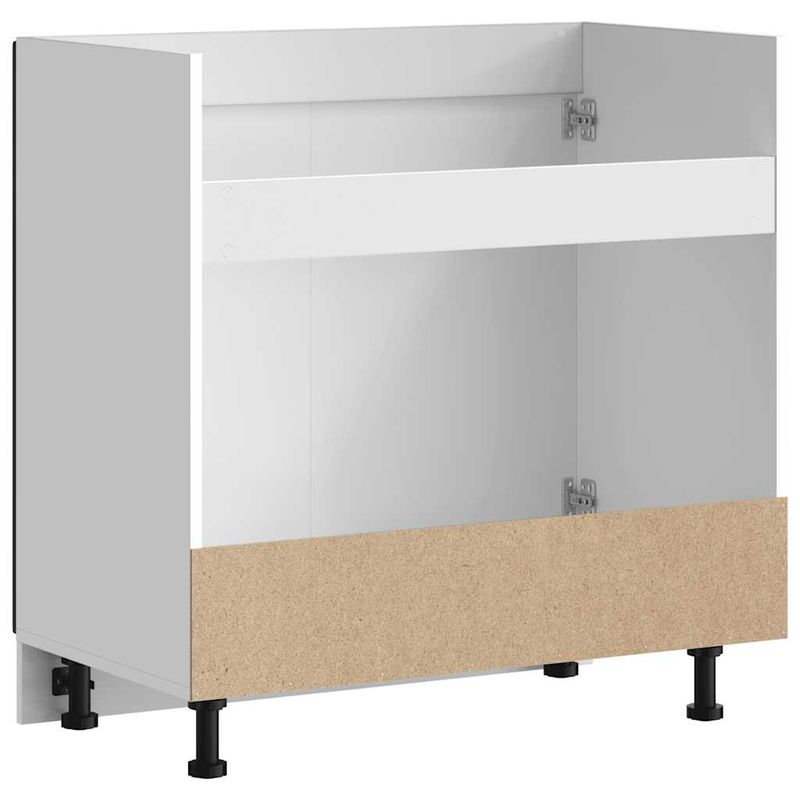 Casa si Gradina - Mobilier - Comode si corpuri - Corpuri bucatarie - Dulap de baza pentru chiuveta „Kalmar” Negru lemn de prelucrare, mărime 80x46x81.5 cm - Infinity.ro