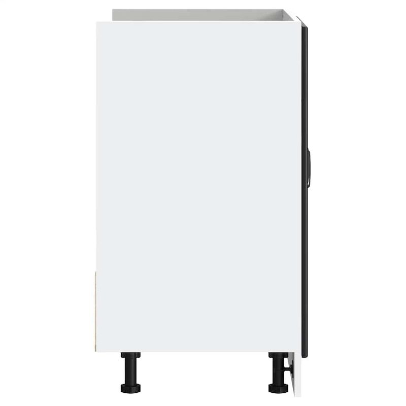 Casa si Gradina - Mobilier - Comode si corpuri - Corpuri bucatarie - Dulap de baza pentru chiuveta „Kalmar” Negru lemn de prelucrare, mărime 80x46x81.5 cm - Infinity.ro
