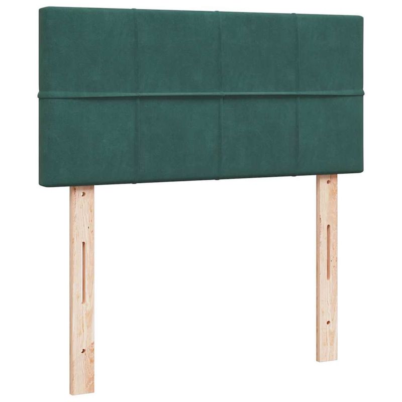 Casa si Gradina - Mobilier - Paturi si accesorii - Paturi - Cadru de pat otoman cu saltea verde inchis 80x200cm catifea - Infinity.ro