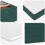 Casa si Gradina - Mobilier - Paturi si accesorii - Paturi - Cadru de pat otoman cu saltea verde inchis 80x200cm catifea - Infinity.ro