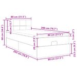 Casa si Gradina - Mobilier - Paturi si accesorii - Paturi - Cadru de pat otoman cu saltea verde inchis 80x200cm catifea - Infinity.ro