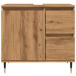 Casa si Gradina - Mobilier - Mobilier baie - Corpuri baie - Dulap de baie, stejar artizanal, 65x33x60 cm, lemn prelucrat - Infinity.ro