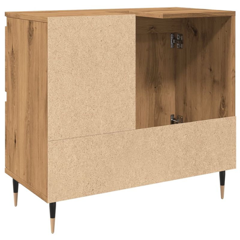Casa si Gradina - Mobilier - Mobilier baie - Corpuri baie - Dulap de baie, stejar artizanal, 65x33x60 cm, lemn prelucrat - Infinity.ro