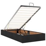 Casa si Gradina - Mobilier - Paturi si accesorii - Paturi - Cadru de pat otoman cu saltea tesatura neagra 100x200cm - Infinity.ro