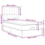 Casa si Gradina - Mobilier - Paturi si accesorii - Paturi - Cadru de pat otoman cu saltea tesatura neagra 100x200cm - Infinity.ro