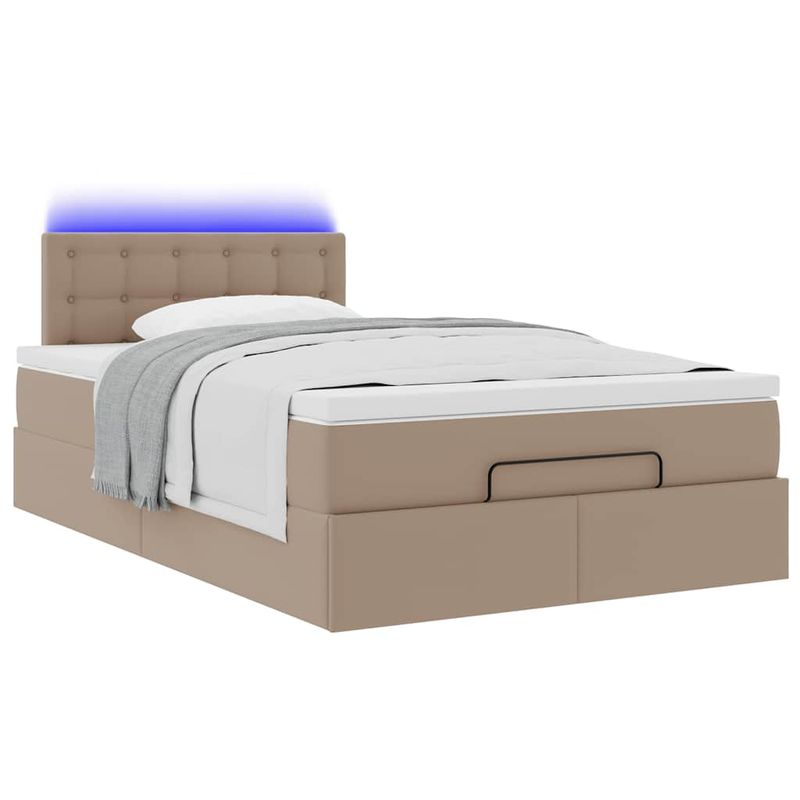 Casa si Gradina - Mobilier - Paturi si accesorii - Paturi - Cadru de pat otoman cu saltea Cappucino piele artificiala - Infinity.ro