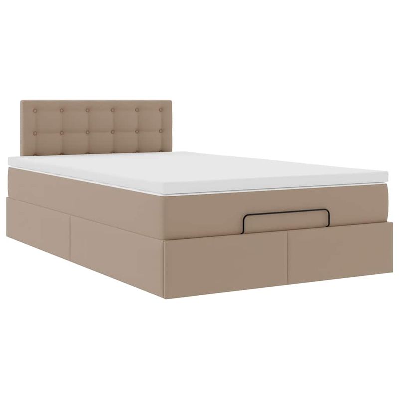 Casa si Gradina - Mobilier - Paturi si accesorii - Paturi - Cadru de pat otoman cu saltea Cappucino piele artificiala - Infinity.ro