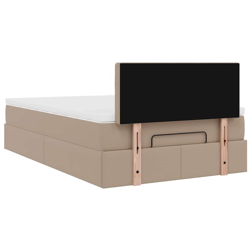 Casa si Gradina - Mobilier - Paturi si accesorii - Paturi - Cadru de pat otoman cu saltea Cappucino piele artificiala - Infinity.ro