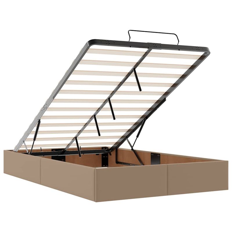 Casa si Gradina - Mobilier - Paturi si accesorii - Paturi - Cadru de pat otoman cu saltea Cappucino piele artificiala - Infinity.ro