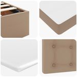 Casa si Gradina - Mobilier - Paturi si accesorii - Paturi - Cadru de pat otoman cu saltea Cappucino piele artificiala - Infinity.ro