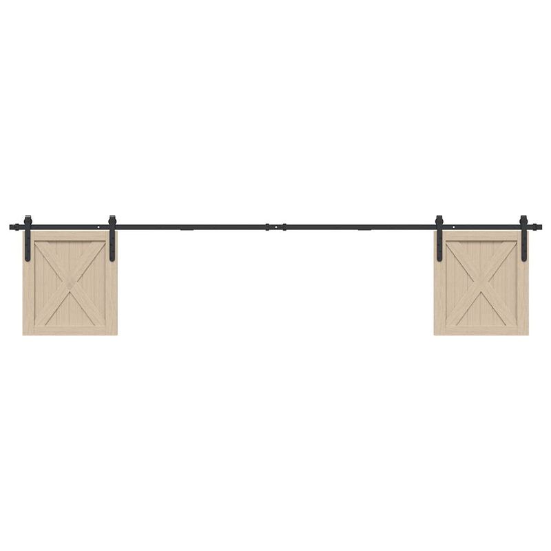 Casa si Gradina - Constructii - Usi interior, exterior si garaj - Accesorii usi - Set usi glisante pentru dulap 244 cm otel carbon - Infinity.ro