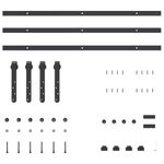 Casa si Gradina - Constructii - Usi interior, exterior si garaj - Accesorii usi - Set usi glisante pentru dulap 244 cm otel carbon - Infinity.ro