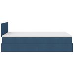 Casa si Gradina - Mobilier - Paturi si accesorii - Paturi - Cadru de pat otoman cu saltea 120x190 cm tesatura albastra - Infinity.ro