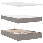 Casa si Gradina - Mobilier - Paturi si accesorii - Paturi - Cadru de pat otoman cu saltea Taupe 120x190 cm Material - Infinity.ro