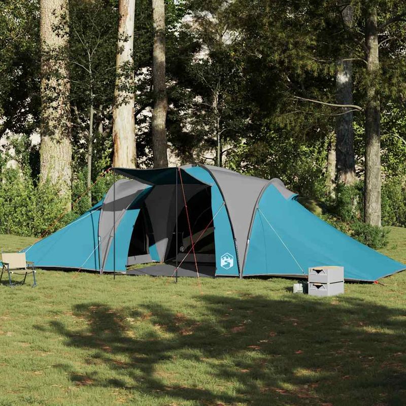 Sport si Outdoor - Camping - Corturi camping - Cort de familie cupola, 6 persoane, albastru, impermeabil - Infinity.ro