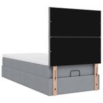 Casa si Gradina - Mobilier - Paturi si accesorii - Paturi - Cadru de pat otoman cu saltea tesatura gri deschis 80x200cm - Infinity.ro