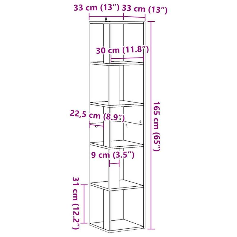Casa si Gradina - Mobilier - Dulapuri si sifoniere - Dulapuri - Dulap de colt Artisan Stejar 33x33x165 cm Lemn prelucrat - Infinity.ro