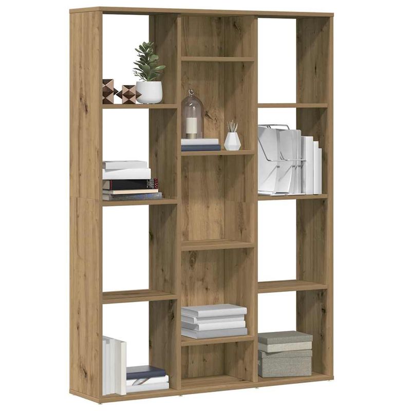 Casa si Gradina - Decoratiuni - Pereti despartitori si paravane - Separator camera/Biblioteca, Stejar artizanal 100x24x140 cm PAL - Infinity.ro