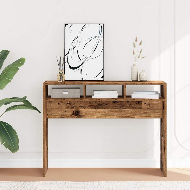 Casa si Gradina - Mobilier - Comode si corpuri - Console - Masa consola, lemn vechi, 105x30x80 cm, PAL - Infinity.ro