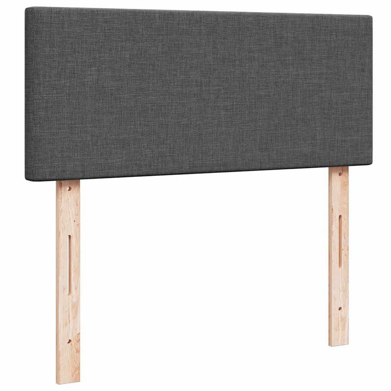 Casa si Gradina - Mobilier - Paturi si accesorii - Paturi - Cadru pat otoman cu saltea tesatura gri inchis 120x200 cm - Infinity.ro