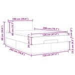 Casa si Gradina - Mobilier - Paturi si accesorii - Paturi - Cadru pat otoman cu saltea tesatura gri inchis 120x200 cm - Infinity.ro
