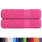 Casa si Gradina - Textile si covoare - Textile baie - Prosoape - Prosoape de baie 2 buc Roz 100x150 cm 360 g/m² 100% bumbac - Infinity.ro