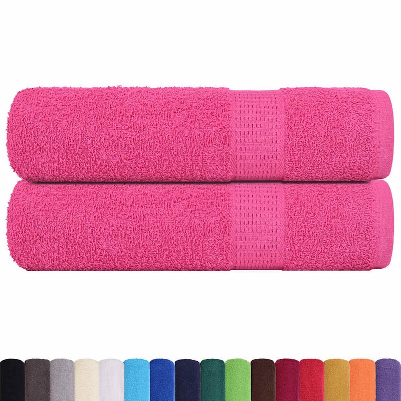 Casa si Gradina - Textile si covoare - Textile baie - Prosoape - Prosoape de baie 2 buc Roz 100x150 cm 360 g/m² 100% bumbac - Infinity.ro