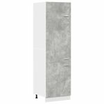 Casa si Gradina - Mobilier - Comode si corpuri - Corpuri bucatarie - Dulap frigider, gri beton, 60 x 57 x 207 cm, lemn prelucrat - Infinity.ro