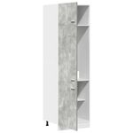 Casa si Gradina - Mobilier - Comode si corpuri - Corpuri bucatarie - Dulap frigider, gri beton, 60 x 57 x 207 cm, lemn prelucrat - Infinity.ro