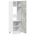 Casa si Gradina - Mobilier - Comode si corpuri - Corpuri bucatarie - Dulap frigider, gri beton, 60 x 57 x 207 cm, lemn prelucrat - Infinity.ro