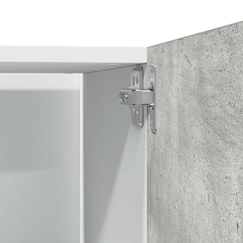 Casa si Gradina - Mobilier - Comode si corpuri - Corpuri bucatarie - Dulap frigider, gri beton, 60 x 57 x 207 cm, lemn prelucrat - Infinity.ro