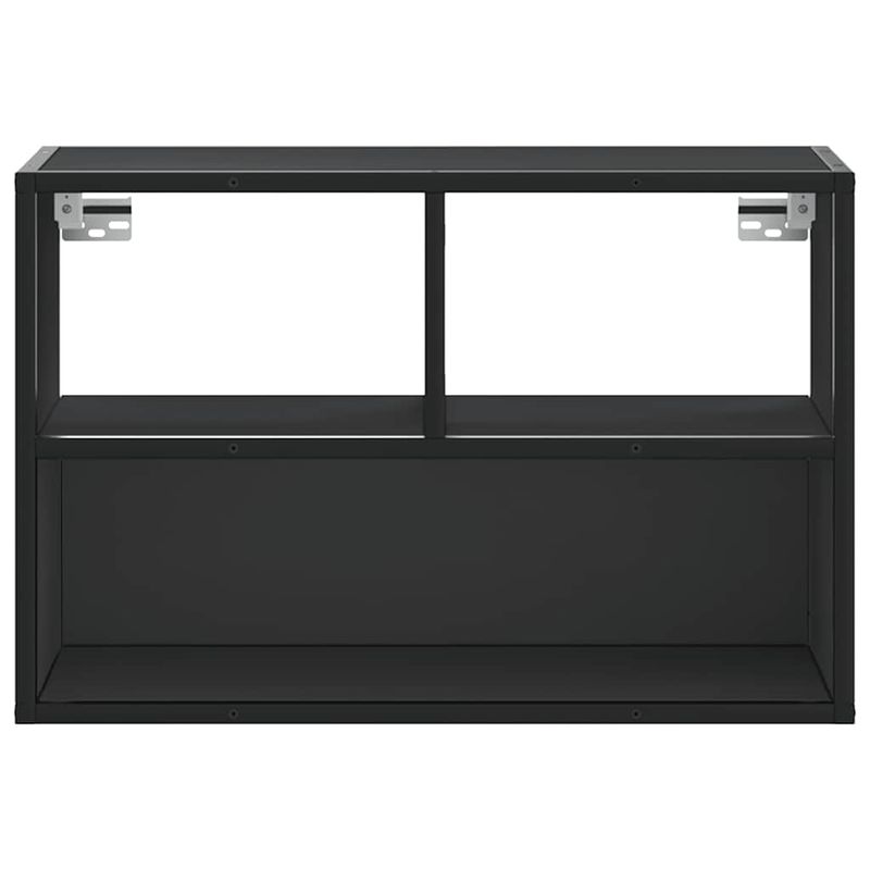 Casa si Gradina - Mobilier - Comode si corpuri - Comode - Dulap TV, negru, 60x31x39,5 cm, lemn prelucrat si metal - Infinity.ro