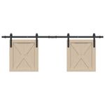 Casa si Gradina - Constructii - Scule de mana si unelte - Accesorii scule de mana - Set usi glisante pentru dulap 152 cm otel carbon - Infinity.ro