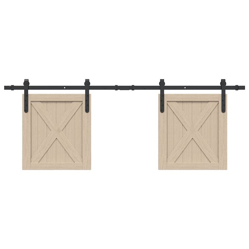 Casa si Gradina - Constructii - Usi interior, exterior si garaj - Accesorii usi - Set usi glisante pentru dulap 152 cm otel carbon - Infinity.ro