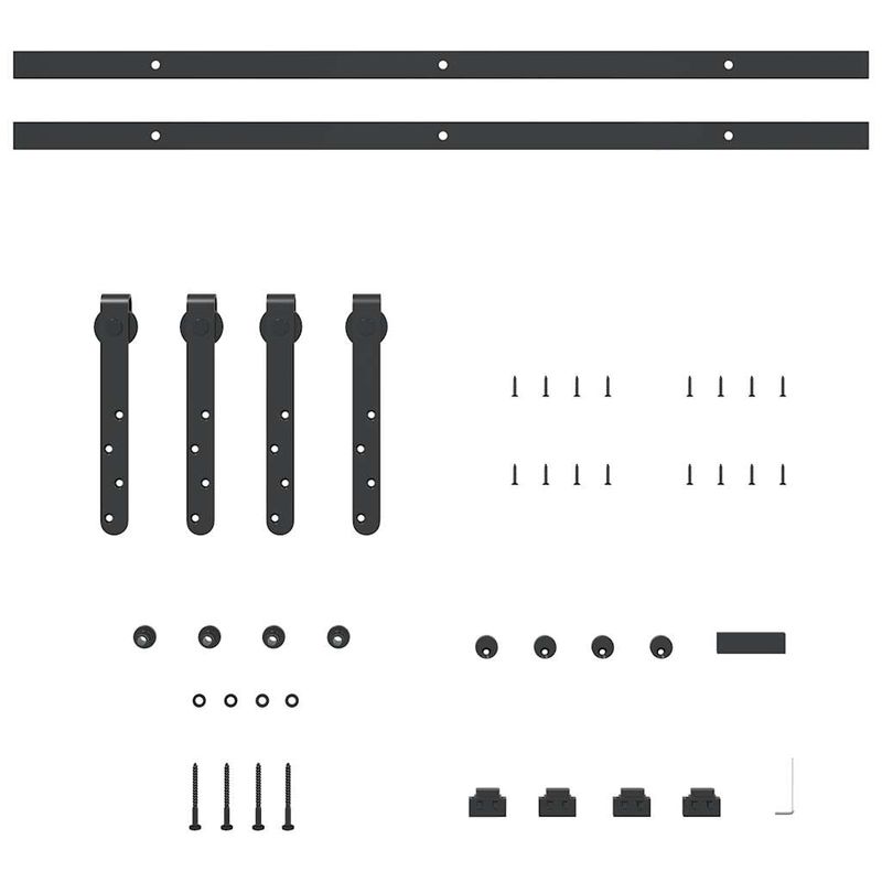 Casa si Gradina - Constructii - Usi interior, exterior si garaj - Accesorii usi - Set usi glisante pentru dulap 152 cm otel carbon - Infinity.ro